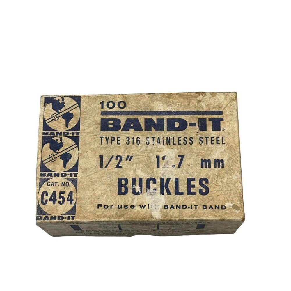 80 BAND-IT C454 316 Stainless Steel Buckles 1/2" 12.7 mm READ 80 In Box!